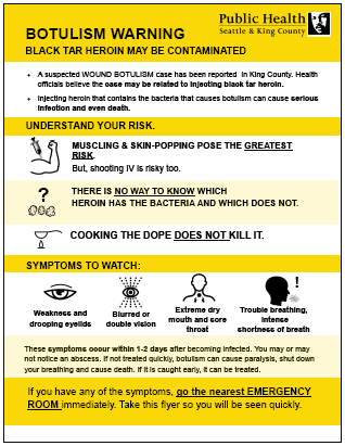 Botulism warning: Black tar heroin may be contaminated