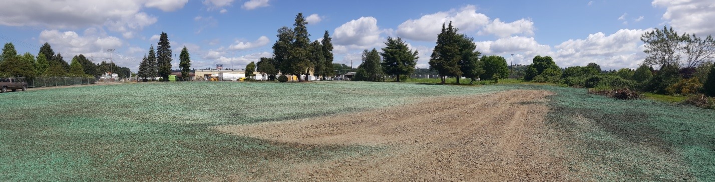 Chinook Wind Panorama of Hydro Seed Post-demolition