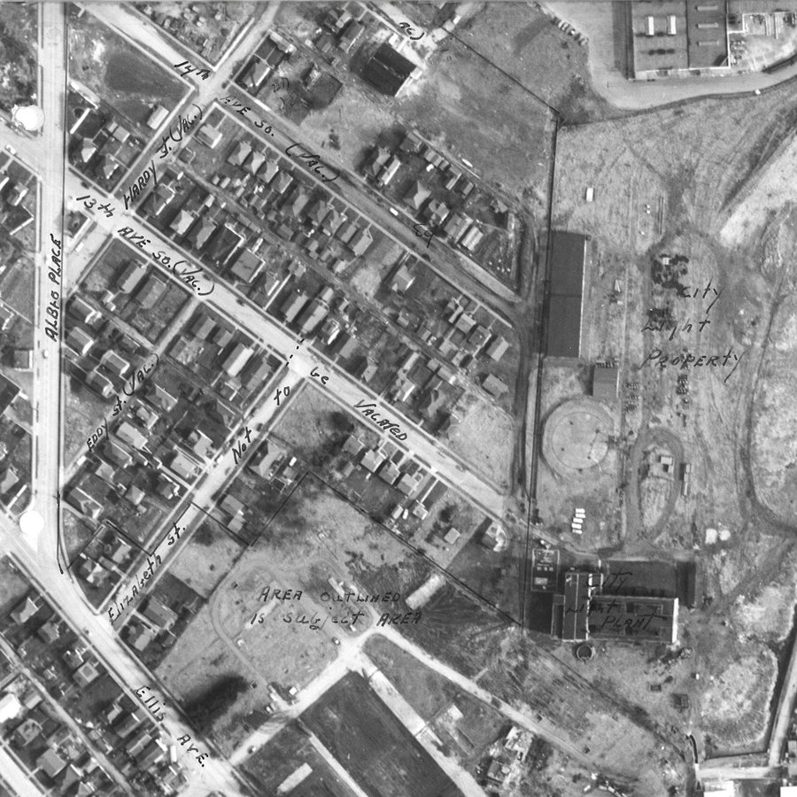 King County roads and homes from an aerial perspective